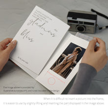 Load image into Gallery viewer, Monolike Paper Frame Photo Card Soft, Beige 5P SET - 4x6 Inch Picture Frame Note Card, Greeting cards, Assorted Happy Birthday, Thank you, Gift