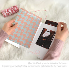 Load image into Gallery viewer, Monolike Paper Frame Photo Card Pattern, Houndstooth 5P SET - 4x6 Inch Picture Frame Note Card, Greeting cards, Assorted Happy Birthday, Thank you