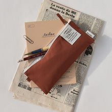 Load image into Gallery viewer, Monolike Archive 247 Flat Pen Case, Brick red - Pencil Pouch, Portable Pencil Bag, Pencil Case, Office Pouch case, Pen case