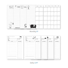 Load image into Gallery viewer, Monolike Little Doodle 4 Month Study Planner, Clock - Academic Planner, Weekly & Monthly Planner, Study plan