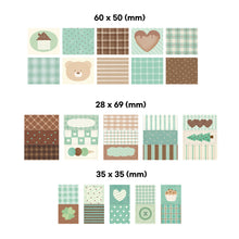 Load image into Gallery viewer, Monolike Mint Choco Sticker Pack (102pcs) - Aesthetic Scrapbooking Material, Writable Paper Sticker Set for Planners and Journals Decor