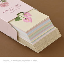 Load image into Gallery viewer, Monolike Day by Day Card, 119 The Flower - Mix 48 Mini Single cards, 24 envelopes Package