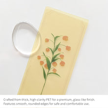 Load image into Gallery viewer, Monolike Olivia Flowers Yellow+Purple Acrylic Bookmark 6P SET - Modern Book Accessory for Aesthetic Reading