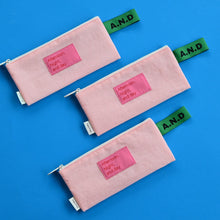 Load image into Gallery viewer, Monolike Afternoon Night and Day flat pen case, Pink - Pencil Pouch, Portable Pencil Bag, Pencil Case, Office Pouch case