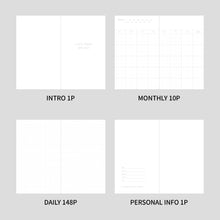 Load image into Gallery viewer, Monolike PVC Handy Planner Notebook Ordinary Days, Student - Undated 5 Month Planner, Handheld Lay Flat Diary with Clear PVC Pocket Cover for Office