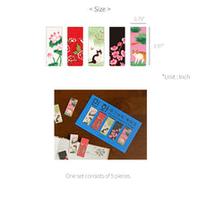 Load image into Gallery viewer, Monolike Magnetic Bookmarks Minhwa Series.1, Set of 5