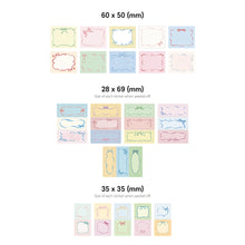 Load image into Gallery viewer, Monolike Ribbon Label Sticker Pack (102pcs) - Aesthetic Scrapbooking Material, Writable Paper Sticker Set for Planners and Journals Decor