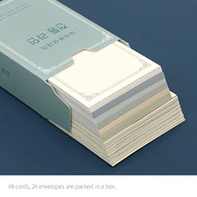 Load image into Gallery viewer, Monolike Day by Day Card, 111 Traditional Line - Mix 48 Mini Single cards, 24 envelopes Package
