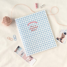 Load image into Gallery viewer, Monolike Unmatched Friends PVC Adhesive Photo Album, Blue check - Photo Album, Photo Book, Adhesive Album, Design Album