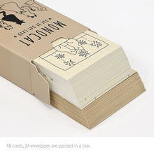 Load image into Gallery viewer, Monolike Day by Day Card, 110 Monocat - Mix 48 Mini Single cards, 24 envelopes Package