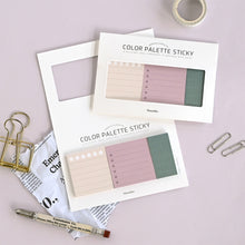 Load image into Gallery viewer, Monolike Color Palette Sticky Plan 30p Series. 2 B SET 4P - Self-Adhesive Memo Pad 30 Sheets