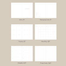 Load image into Gallery viewer, Monolike BASIC Minhwa 6-Month Undated Planner, Peony - Undated Academic Weekly & Monthly Planner