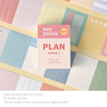 Load image into Gallery viewer, Monolike Big Wow Sticker Plan Series.1 + Series.2 Set - Big Size Cute Stickers, Square Stickers