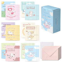 Load image into Gallery viewer, Monolike Day-by-day Card, Storytown Azzle Series.1 - Mix 36 Mini Postcards, 36 envelopes, 36 stickers Package