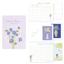 Load image into Gallery viewer, Monolike B6 Olivia's Flowers Diary 6 Month Planner, Purple - Academic Planner, Weekly & Monthly Planner, Scheduler, Undated Planner, 128x182mm