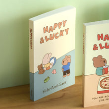Load image into Gallery viewer, Monolike Happy and Lucky Littles Paperback Line Notebook - 01. Hide-and-seek_Design note, Mini note, Simple note, Notebook, 192 Pages, 4.13x6.69
