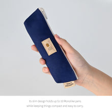 Load image into Gallery viewer, Monolike Unmatched Friends Canoe Pencil Case, Black - Slim Stationery Pouch, Lightweight Pen Organizer, Portable Pencil Bag for Everyday Use