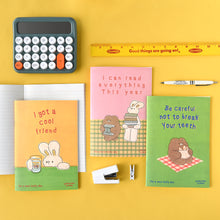 Load image into Gallery viewer, Monolike A5 Unmatched Friends Line Notebook 6P SET - Line note, Academic note, a portable note, 148x210mm, 48pages