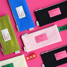 Load image into Gallery viewer, Monolike Afternoon Night and Day flat pen case, Green - Pencil Pouch, Portable Pencil Bag, Pencil Case, Office Pouch case