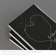 Load image into Gallery viewer, Monolike PVC Handy Planner Notebook Little Doodle, Love more - Undated 5 Month Planner, Handheld Lay Flat Diary with Clear PVC Pocket Cover for Office