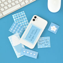 Load image into Gallery viewer, Monolike Blue Sherbet Sticker Pack (102pcs) - Aesthetic Scrapbooking Material, Writable Paper Sticker Set for Planners and Journals Decor