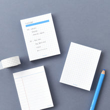 Load image into Gallery viewer, Monolike Memopad Basic Line A SET - 4 Packs, 4 Different Designs, 100 Sheets Per Pad, Total 400 Sheets, Note pads, Writing pads