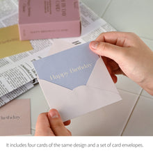 Load image into Gallery viewer, Monolike Day by Day Card, 108 Happy Birthday Classic - Mix 48 Mini Single cards, 24 envelopes Package