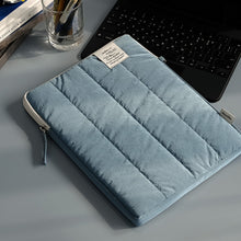 Load image into Gallery viewer, Monolike Archive 247 Cushion Tablet Pouch 11inch, Indie Blue - Padded Protective Sleeve for iPad Pro/Air, Soft Vintage Style Case