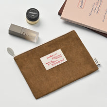 Load image into Gallery viewer, Monolike Archive 247 Faded Flat Pouch, Brown - Makeup Bag, Cosmetic Bag, Travel Bag, Toiletry Bag, Organizer, Storage Bag