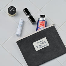 Load image into Gallery viewer, Monolike Archive 247 Faded Flat Pouch, Gray - Makeup Bag, Cosmetic Bag, Travel Bag, Toiletry Bag, Organizer, Storage Bag
