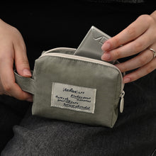 Load image into Gallery viewer, Monolike Archive 247 Handy Pouch, Gray - Small Nylon Pouch, Portable Cosmetic & Toiletry Case, Tech Cable Organizer, Daily Storage Bag