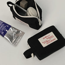 Load image into Gallery viewer, Monolike Archive 247 Handy Pouch, Black - Small Nylon Pouch, Portable Cosmetic & Toiletry Case, Tech Cable Organizer, Daily Storage Bag