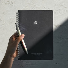 Load image into Gallery viewer, Monolike A5 Planning Notebook Moonlight, Deep night - Undated 4-Month Planner, Portable Lay-Flat Spiral-Bound Diary for Office Use