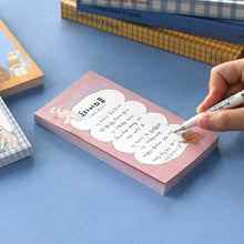 Load image into Gallery viewer, Monolike Memopad Unmatched Friends Series.1 4P SET - 4 Packs, 4 Different Designs, 80 Sheets Per Pad, Total 320 Sheets, Note pads, Writing pads, 80x148mm