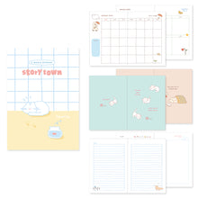 Load image into Gallery viewer, Monolike B6 Storytown Afternoon Diary 6 Month Planner, Fishbowl & cat - Academic Planner, Weekly & Monthly Planner, Scheduler, Undated Planner, 128x182mm
