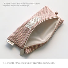 Load image into Gallery viewer, Monolike Unmatched Friends Fabric Check Pencil Case Series. 2, Vintage green - Pencil Pouch, Portable Pencil Bag, Pencil Case, Office Pouch case, Cushion, Soft, Vintage