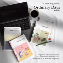 Load image into Gallery viewer, Monolike Ordinary days 4 Month Study Planner, Green day - Academic Planner, Weekly & Monthly Planner, Study plan