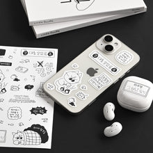 Load image into Gallery viewer, Monolike Little Doodle One Day Theme Sticker 6P Set - Aesthetic Removable Stickers for Journaling, Scrapbooking, Multicolor, Size: 4.33 x 5.51 inches