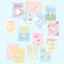 Load image into Gallery viewer, Monolike Day-by-day Card, Storytown Azzle Series.1 - Mix 36 Mini Postcards, 36 envelopes, 36 stickers Package