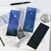 Load image into Gallery viewer, Monolike Nightsky Pink+Blue Acrylic Bookmark 6P SET - Modern Book Accessory for Aesthetic Reading
