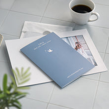 Load image into Gallery viewer, Monolike Paper Frame Photo Card Soft, Blue 5P SET - 4x6 Inch Picture Frame Note Card, Greeting cards, Assorted Happy Birthday, Thank you