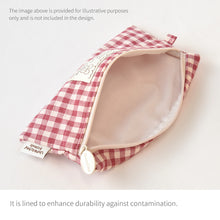 Load image into Gallery viewer, Monolike Unmatched Friends Fabric Check Pencil Case, Pink - Pencil Pouch, Portable Pencil Bag, Pencil Case, Office Pouch case, Fabric, Cushion, Soft, Pastel