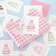 Load image into Gallery viewer, Monolike Day by Day Card, 122 Cake House: Birthday - Mix 48 Mini Single cards, 24 envelopes Package