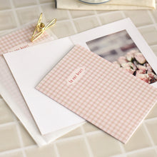 Load image into Gallery viewer, Monolike Paper Frame Photo Card Pattern, Check 5P SET - 4x6 Inch Picture Frame Note Card, Greeting cards, Assorted Happy Birthday, Thank you, Gift