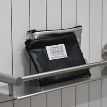 Load image into Gallery viewer, Monolike Little Doodle Flat Pouch, Black - Makeup Bag, Cosmetic Bag, Travel Bag, Toiletry Bag, Organizer, Storage Bag