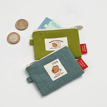 Load image into Gallery viewer, Monolike Happy and Lucky Card Case, Mint - Small Nylon Pouch, Portable Keychain Coin Purse, Waterproof Card Sleeve, Compact Daily Organizer Case