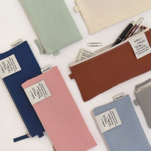 Load image into Gallery viewer, Monolike Archive 247 Flat Pen Case, Navy - Pencil Pouch, Portable Pencil Bag, Pencil Case, Office Pouch case, Pen case