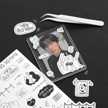 Load image into Gallery viewer, Monolike Little Doodle One Day Theme Sticker 6P Set - Aesthetic Removable Stickers for Journaling, Scrapbooking, Multicolor, Size: 4.33 x 5.51 inches