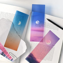 Load image into Gallery viewer, Monolike Nightsky Pink+Blue Acrylic Bookmark 6P SET - Modern Book Accessory for Aesthetic Reading