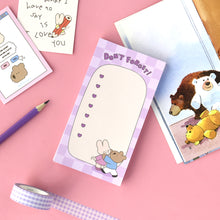Load image into Gallery viewer, Monolike Memopad Happy and Lucky Littles Series.1 4P SET - 4 Packs, 4 Different Designs, 80 Sheets Per Pad, Total 320 Sheets, Note pads, Writing pads, 80x148mm